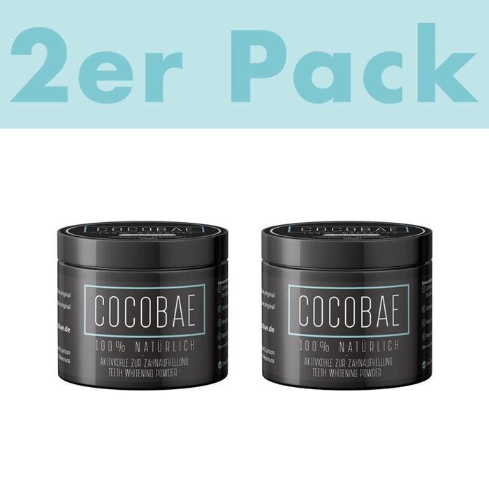 2er Pack Aktivkohle Pulver Verpackung